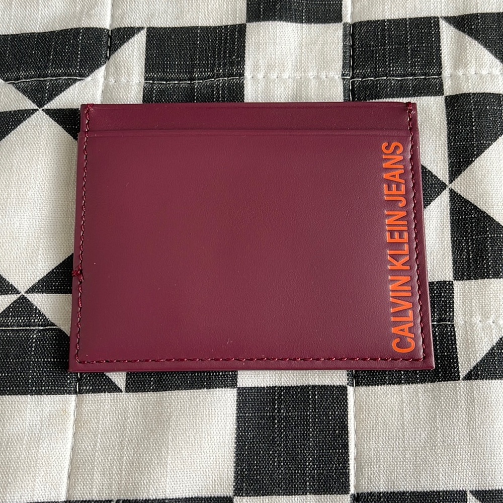 [NEW] Calvin Klein Cardholder Maroon/orange